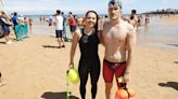 Así fue la travesía a nado Playas de Gijón: Sin rivales en la mar