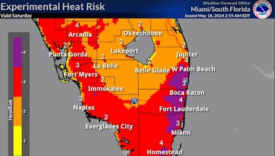 Dangerous heat: A heat advisory is in effect for all of South Florida as heat index hits 109