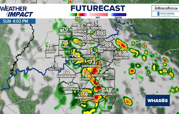 LIVE RADAR | Tracking scattered storms in Louisville and southern Indiana