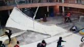 [Video] Emergencia en reconocido colegio de Bogotá por desplome del techo; hay heridos