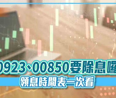 ESG投資人領錢囉！00923、00850配息出爐 來看領息最後買進日