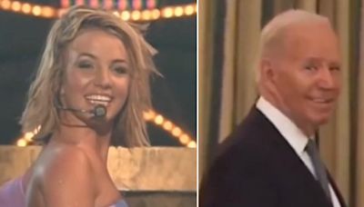 Joe Biden, 81, breaks the internet by recreating iconic Britney Spears meme