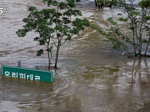 濟州島降近千毫米破紀錄雨 航班亂南韓水淹村