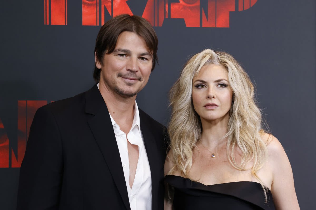 Look: Josh Hartnett, Tamsin Egerton attend 'Trap' premiere after birth of 4th child