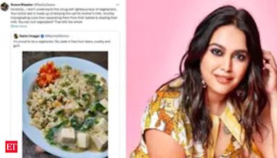 'Your entire diet is made up of denying calf its mother’s milk': Swara Bhaskar slams food blogger over her tweet on Bakr Eid