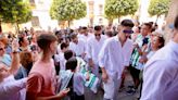 El Córdoba CF luce su ascenso por las calles de la ciudad