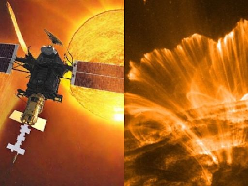 ISRO's Aditya-L1, Chandrayaan-2 Capture Recent Solar Eruption Behind Aurora Borealis