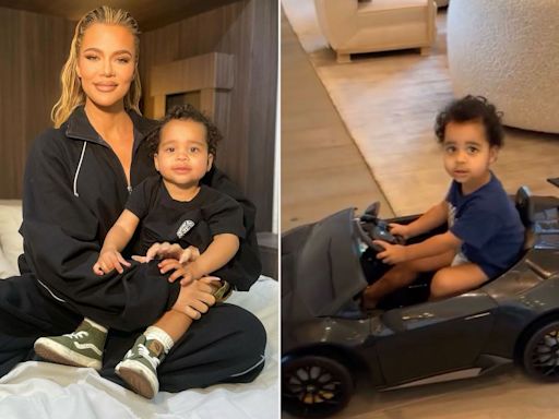 Khloé Kardashian’s Son Tatum Crashes Toy Lamborghini into the Wall at Her L.A. Home: ‘You’re Learning’