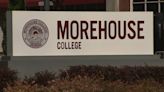 Students protesting at Morehouse College ahead of Biden commencement speech