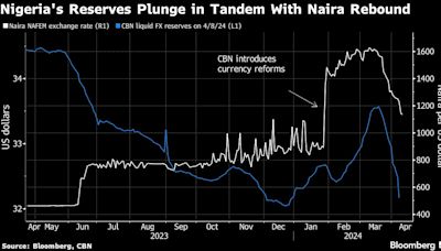 Nigeria’s Dollar Reserves Plunge In Tandem With Naira Rebound