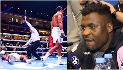 Francis Ngannou told his coach there was 'something wrong' hours before Anthony Joshua fight.