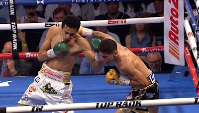 Rafael Espinoza successfully defends WBO title, stopping Sergio Chirino in the fourth round