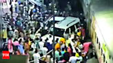 Viral video: Train collides with 2 cars in Kolkata; miraculous escape for drivers | Kolkata News - Times of India