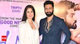 Katrina Kaif encourages Vicky Kaushal to interact and click a selfie with his fans at Bad Newz screening | Hindi Movie News - Times of India