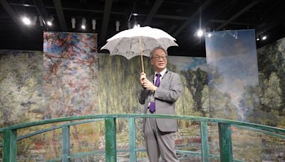 文化部長李遠參訪角川博物館 體驗「莫內沉浸之旅」 (圖)