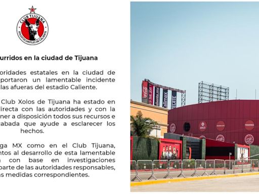 Club Xoloitzcuintles de Tijuana emite comunicado tras la muerte de aficionado en partido contra Chivas