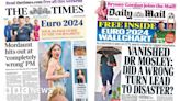 Newspaper headlines: 'D-Day snub' and search for missing presenter
