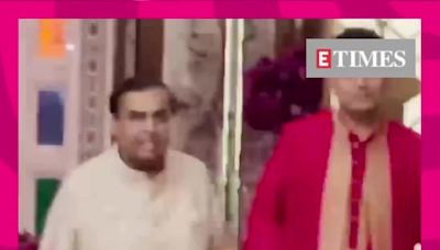 Mukesh Ambani & Akash Ambani Greet Paps at Anant's Haldi Ceremony | Entertainment - Times of India Videos