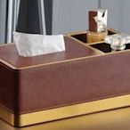 18592c 日本進貨 好品質 歐式客廳房間皮革面紙盒紙巾盒衛生紙盒