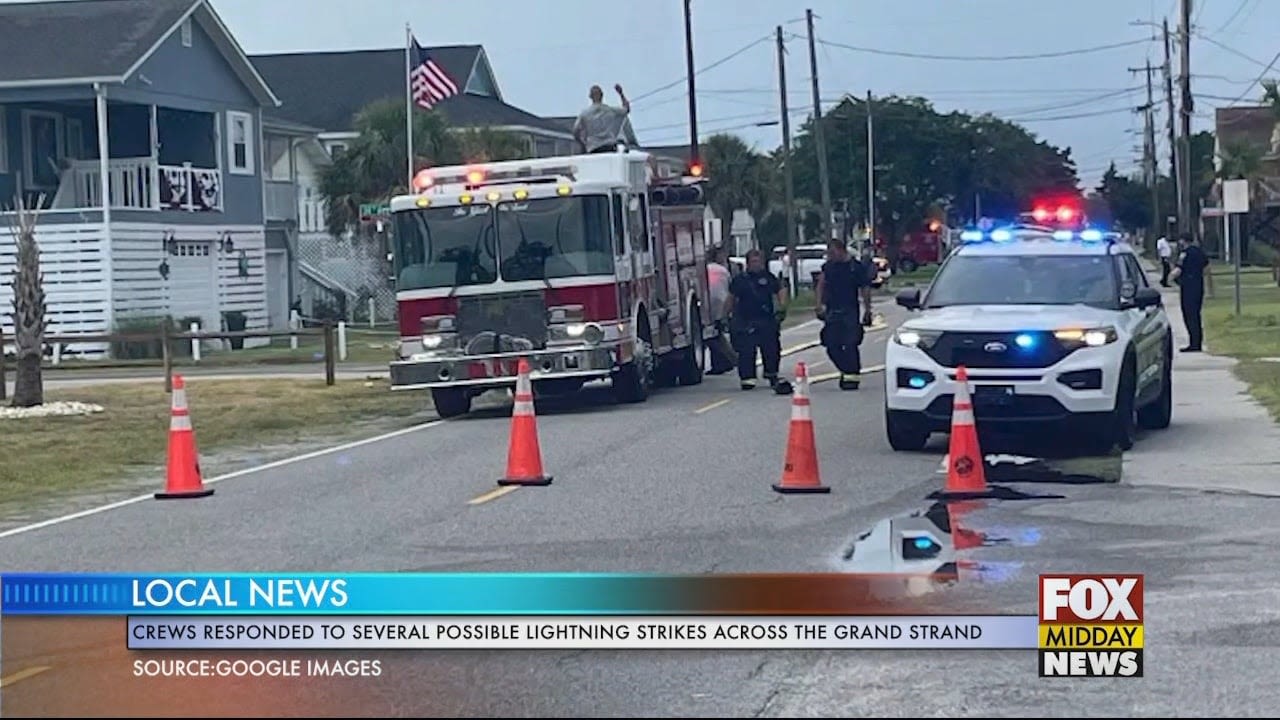 Several Lightning Strikes Were Reported Across The Grand Strand - WFXB