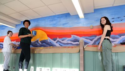 Traip mural honors school's land stewarded by Native Americans through 'power of art'