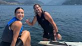 Kim Kardashian gets wakeboard lessons from a hunky instructor