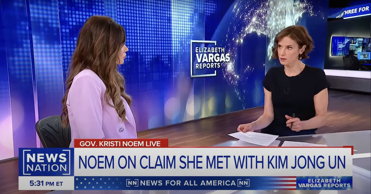 ‘You Didn’t Answer My Question’: NewsNation’s Eizabeth Vargas Grills Kristi Noem For Refusing to Answer Trump Question