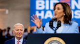 While Biden fumbles at the podium, Kamala Harris is doing her best at playing presidential