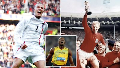 Top 50 best live sporting moments ever including iconic Beckham and Bolt days