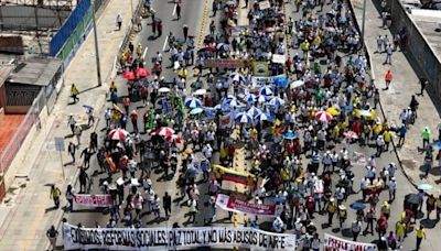 Manifestación en Barranquilla: la marcha se vio interrumpida por presencia de la Primera Línea