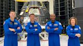 Moon astronauts get first look at craft that will take them there