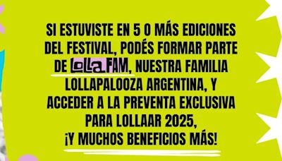 Lollapalooza Argentina 2025 celebra sus 10 ediciones con un privilegio para los fanáticos del festival