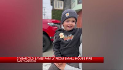 2-year-old child stops small house fire by alerting parents