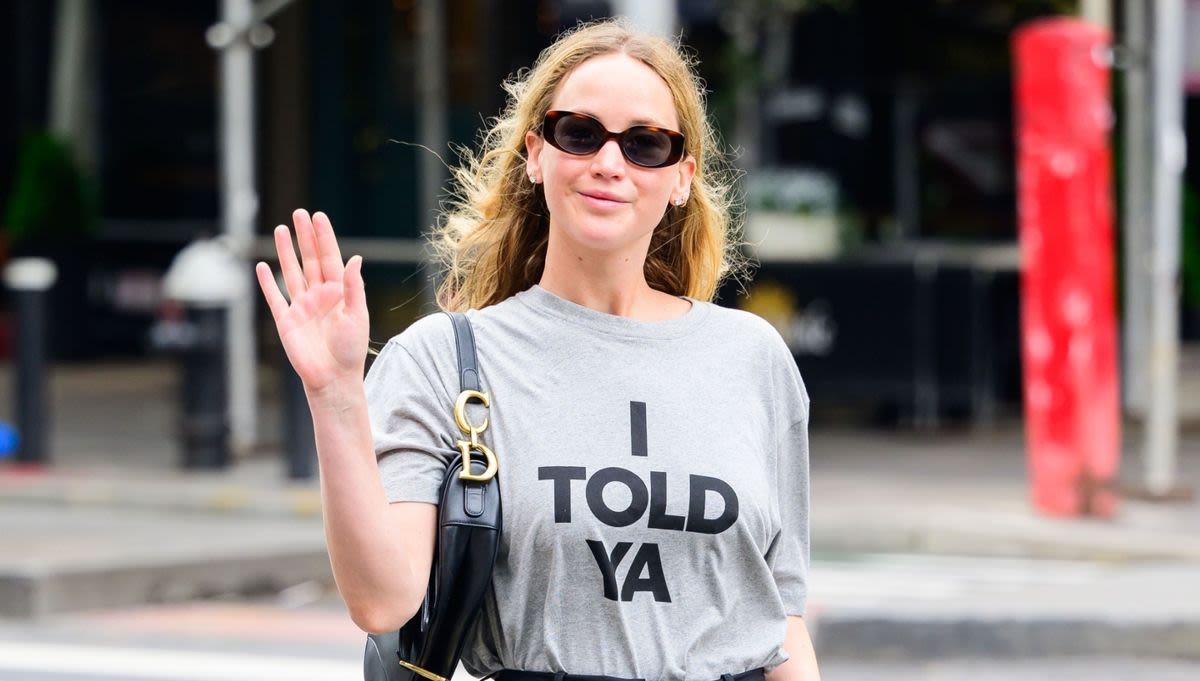 Jennifer Lawrence Elevates Zendaya's $330 "I Told Ya" T-Shirt Like Only She Can