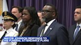 Johnson addresses controversy over plans to attend Officer Huesca's funeral against family's wishes