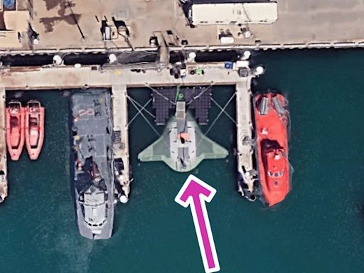 Huge US military 'Manta Ray' sea drone spotted on Google Earth at California naval base
