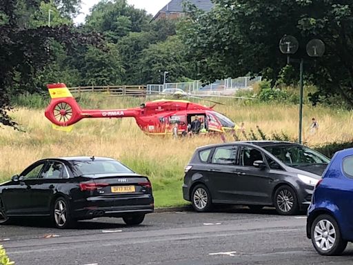 Woman taken to hospital after medical emergency prompts launch of air ambulance helicopter in Telford