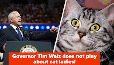 Opposite Of J.D. Vance, Tim Walz Is The Ultimate Cat Daddy, And These 15 Tweets Show Why