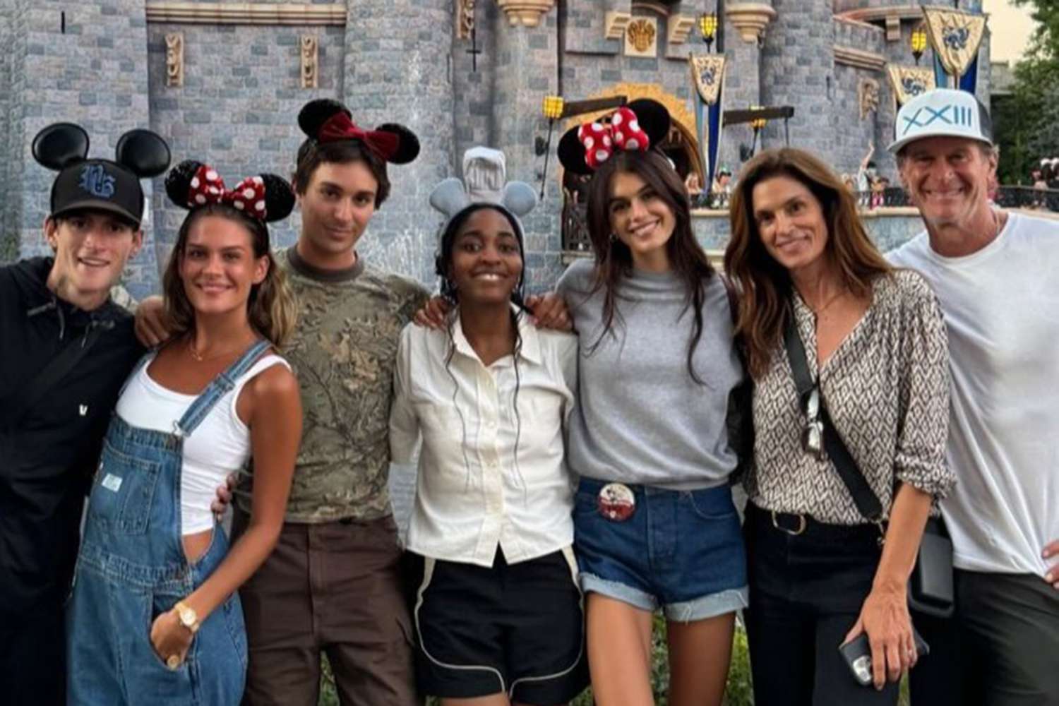 Kaia Gerber Celebrates 23rd Birthday with Brother Presley and Parents Cindy Crawford & Rande Gerber at Disney