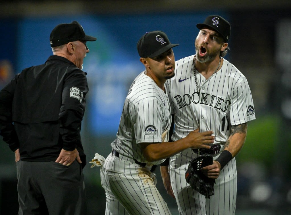 Jake Cave after umpire Lance Barkdale’s call costs Rockies vs. Dodgers: “On a swing and miss, that game’s won”