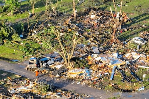 Tornadoes tear through rural Oklahoma town struck twice in a span of weeks