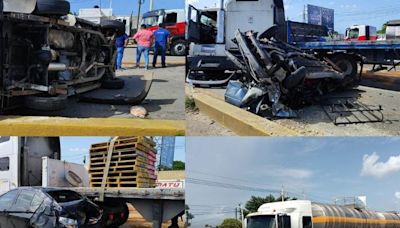 Grave accidente entre tráileres en la carretera Mérida-Cancún