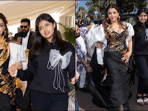 Cannes 2024: Daughter Aaradhya holds injured Aishwarya Rai Bachchan's hand, helps her walk down stairs; fans laud her upbringing