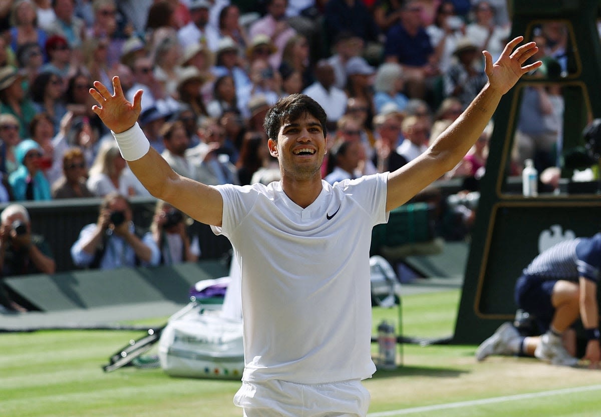 Wimbledon 2024 LIVE: Tennis result as sensational Carlos Alcaraz retains title with Novak Djokovic demolition