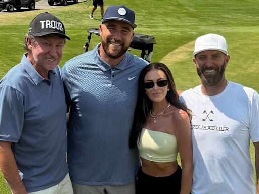 Travis Kelce Spends Father’s Day Playing Golf with Wayne Gretzky, Paulina Gretzky and Dustin Johnson