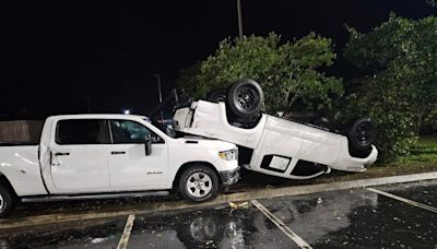 GALLERY: Severe storm damage in Moncks Corner; flipped cars and restaurant damage