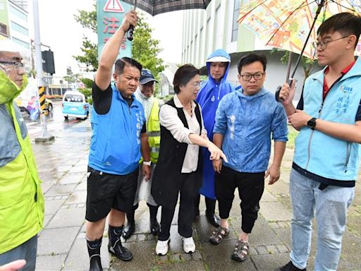 颱風來襲員林龍燈公園滯洪池發揮效用