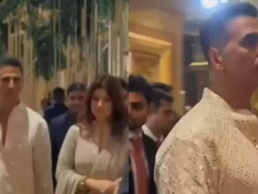 Akshay Kumar and Twinkle Khanna attend Anant Ambani and Radhika Merchant's wedding reception after he tests COVID-19 negative | Hindi Movie News - Times of India