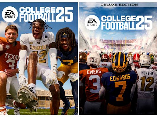 EA Sports College Football 25 comes out on July 19. Edwards, Ewers, Hunter are on standard cover