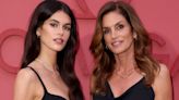Cindy Crawford poses with lookalike daughter Kaia Gerber in matching dresses